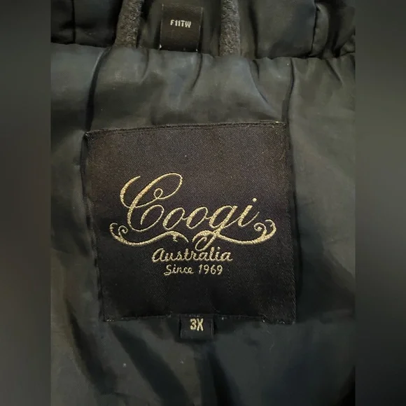 Coogi Australia Spell Out Rainbow Hooded Gray Jacket Coat Womens - Picture 3 of 8